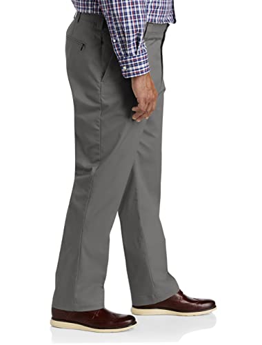 Oak Hill by DXL Men's Big and Tall Straight-Fit Tech Pants Gargoyle Grey 50 x 283