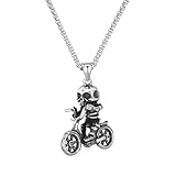 Tendencias Collar Colgante Cadena Hombre Mujer Joyas Necklace Collar Con Colgante Estilo Hip-Hop Vintage Para Hombre, Collar Gótico Punk A La Moda, Colgante De Motocicleta, Regalos Para Bicicleta