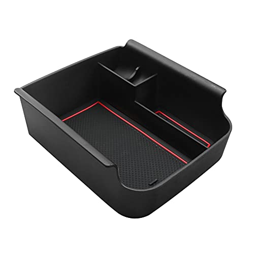 SXCY VW フォルクスワーゲン ゴルフ8 アームレストボックス センターコンソールボックス ボックストレイ 車用専用 小物入れ 滑り止め設計 内蔵型 カスタム インテリア 内装パーツ 取付簡単 収納ボックス コインケース ラバマット付き