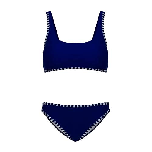 Bikini 2 pièces sport fille La-V bleu 140-146 cm maillot de bain natation