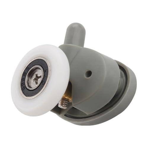 ARMYJY Lot de 4 roulettes de porte de douche avec poulie de 23 mm de diamètre, construction en plastique et laiton, roues supérieures et inférieures réglables pour portes en verre de 4 à 6 mm