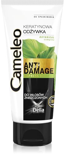 Cameleo - Keratin Conditioner - Repair Treatment with Keratin & Argan Oil for Damaged, Dry Brittle Hair - Thermo Protect - Salt & Paraben Free - 200ml White