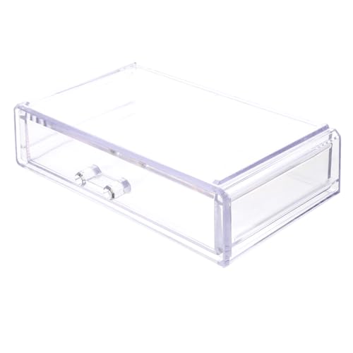 IWOWHERO Caja De Metacrilato Transparente Almacenaje Para Joyas Organizador De Escritorio Cosméticos