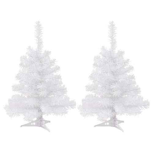 white artificial christmas trees
