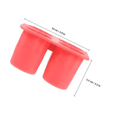 Molde de silicona para cubitos de hielo rojo flexible miniatura 2