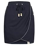 asymmetrischer Saum Ragwear Damen Rock Naila A Organic Sommerrock in Wickeloptik 2311-45010 Navy (2028) M