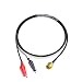 SMA Male Connection Coaxial Cable Dual Ended Alligator Clips Red and Black Test Lead Wire RG174/ 100cm