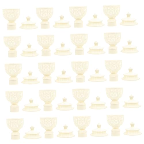 CORHAD 20Pcs Roman Curtain Rod End Caps Elegant Decorative Finials for Home Office Made from Material for Curtain Decoration Present Giving