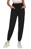 Urban CoCo Women's High Waist Joggers with Pockets Comfy Casual Athletic Workout Sweatpants (Black,...