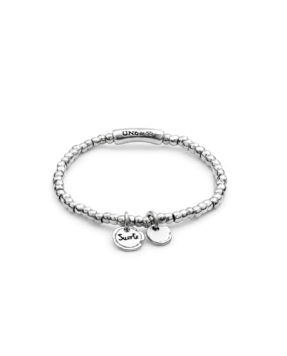 UNOde50 CERTIFICATED LUCK Stretch Bracelet, Sterling Silver-Plated