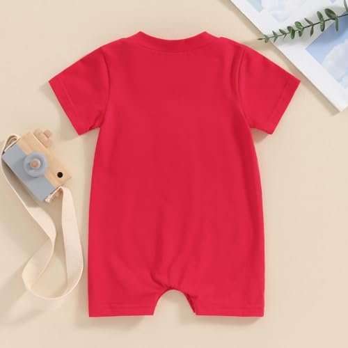 4th of July Baby Outfit Infant Boy Girl Short-Sleeve USA Embroidery Romper First July Fourth Shorts Jumpsuit3