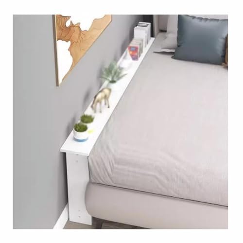 Mesa consola de madera maciza blanca, mesa de sofá versátil para entrada o detrás del sofá, elegante mesa auxiliar y mesita de noche (120 x 20 x 65 cm)