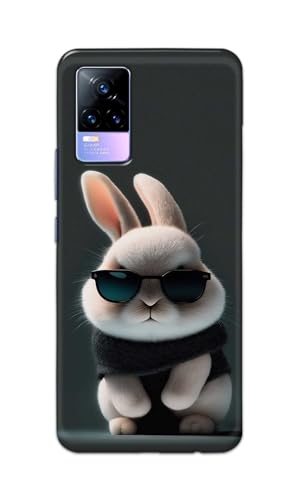 Image of Plastic Printfidaa Printed Hard Back Cover Case For Vivo Y73 | Vivo V21E 4G Back Cover (Cool Baby Rabbit) -112, Multicolor