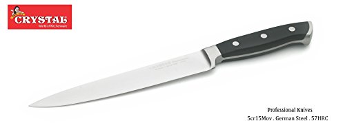 Image of Crystal Stainless Steel Slicing and Carving Knife, Black