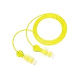 3M™ Tri-Flange Corded Earplugs, P3000, Yellow, 400 Pairs (4 Boxes of 100 Pairs)