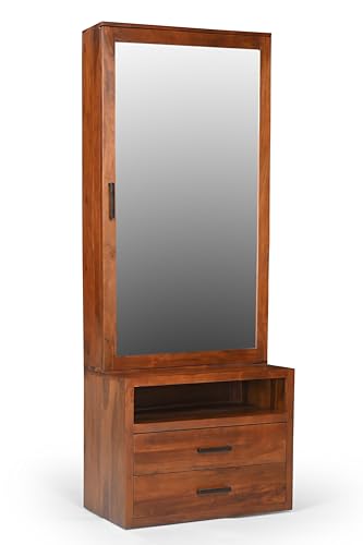 Image of The Attic Bagru Dressing Table for Bedroom, Solid Wood, Honey Matt Finish