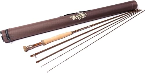 Moonshine Rod Company Fly Fishing Rod with Carrying Case and Extra Rod Tip Section Medium Action, The Drifter II, 4wt 8'6'