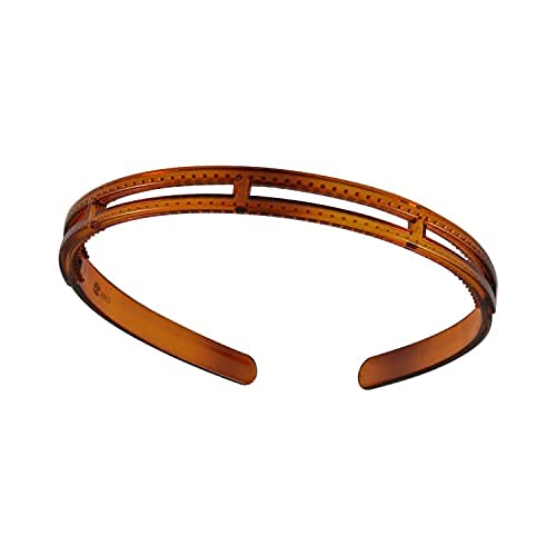 BAKEFY� 2 PIECE double layer hair band Simple Fashion Plastic Elastic Hair Bands Wavy Hair Comb Black Brown Headband Teeth Comb Shine Hairband Hoop Hair Accessory For Girls, Women Lady (B09FQ44Y33) Amazon Price History, Amazon Price Tracker