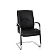 Produktbild hjh OFFICE 706813 Besucherstuhl Freischwinger SOVRANO V Kunstleder Schwarz/Chrom Konferenzstuhl ergonomisch geformt