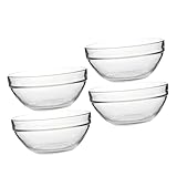 Photo Gallery gatuida 4 pezzi ciotole da cucina in vetro trasparente resistenti cuciture per dessert insalate e snack design compatto e per uso Photo Gallery gatuida 4 pezzi ciotole da cucina in vetro trasparente resistenti cuciture per dessert insalate e snack design compatto e per uso