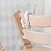 Zynoro Chair Back Hook Compatible with Stokke Tripp Trapp High Chair, 4 Pack White Non-Slip Clip for Hanging Small Objects,Easy Installation Accessories
