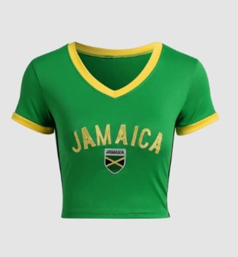 Y2k Tops for Women Brazil Shirt Short Sleeve Graphic Print Crop Top Baby Tee Summer Clothes Vintage 90s Streetwear4