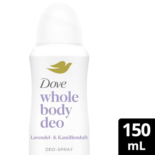 Dove Whole Body Deo Lavendel- & Kamillenduft Deospray mit 0% Aluminiumsalzen für Achseln, Brust, Beine und mehr 150 ml – Ansicht 2