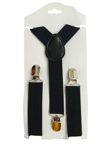 Image of BookMyCostume Trendy Black Formal Unisex Premium Suspenders Kids Fancy Dress Costume Accessory Kids