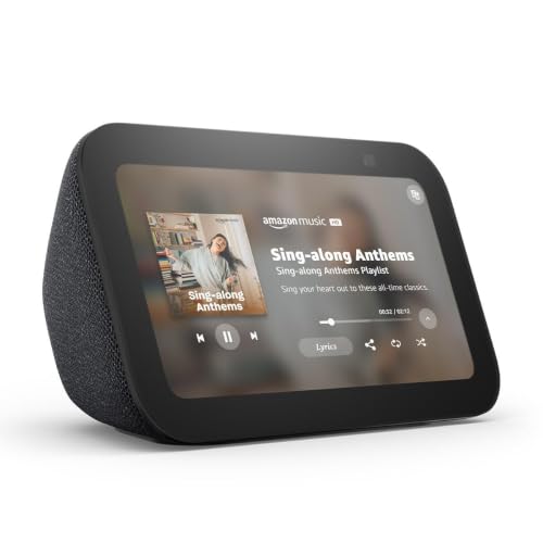 Echo Show 5 Bundle: Includes Echo Show 5 (3rd Gen, 2023 release), Charcoal & Made for Amazon Tilt & Swivel Stand, Charcoal - image 2