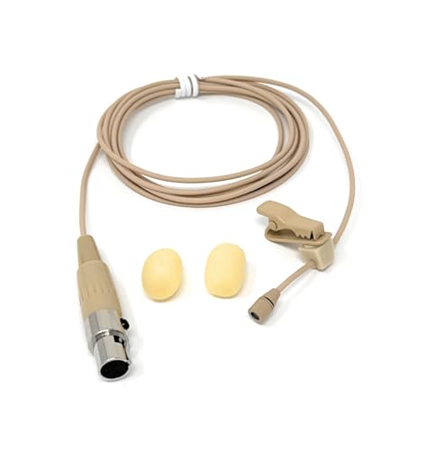 J&P Beige Lavalier Lapel Mic w/ 3-pin mini XLR for GTD