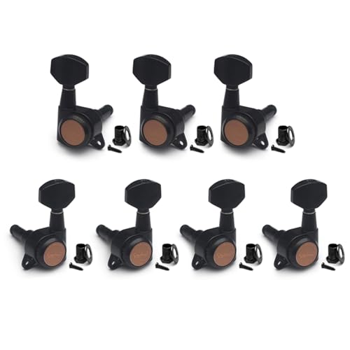 SAPHUE 7-Strings Guitar Locking Tuners 3R4L 1:18 Lock String Tuning Key Pegs Machine Head with...