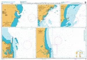 UKHO BA Chart 551: Ports and Approaches on The East Coast of Brazil