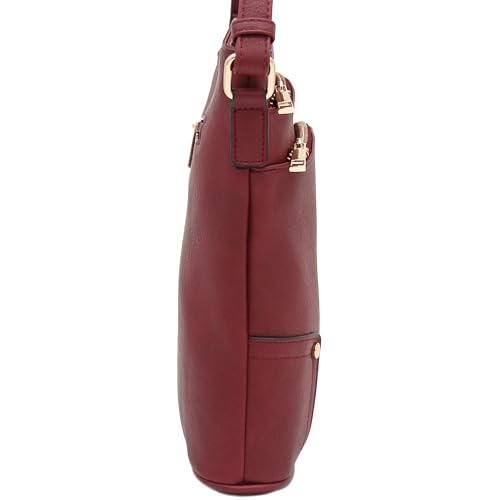 Image of ALYSSA Triple Zip Pocket Large Crossbody Bag