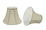 Aspen Creative 30039-2 Small Bell Shape Chandelier Set (2 Pack), Transitional Design in Beige, 6' Bottom Width (3' x 6' x 5') Clip ON LAMP Shade, 2 Count