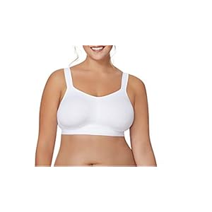 JUST MY SIZE womens Active Lifestyle Wirefree Mj1220 Bras, White, 48DD US