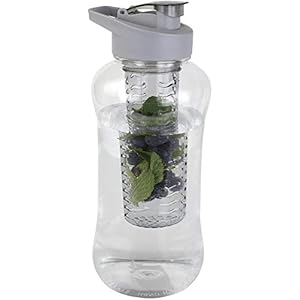JOEY’Z Large (60 oz – Half Gallon) Fruit Infuser Water Bottle BPA Free for Travel, Workouts, Camping, Sports Bottle