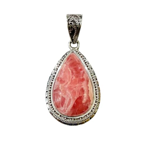 Pendentif en rhodochrosite et argent 925 un cadeau de style unique