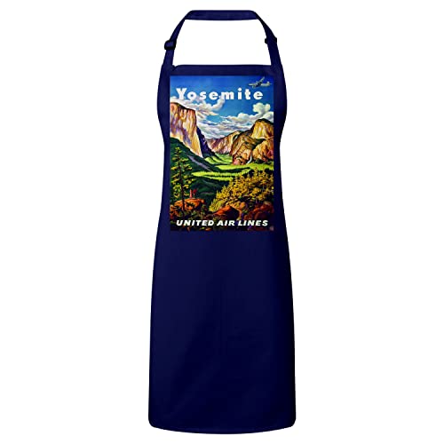 Tablier cuisine Yosemite United Air Lines cadeau vintage avion navy