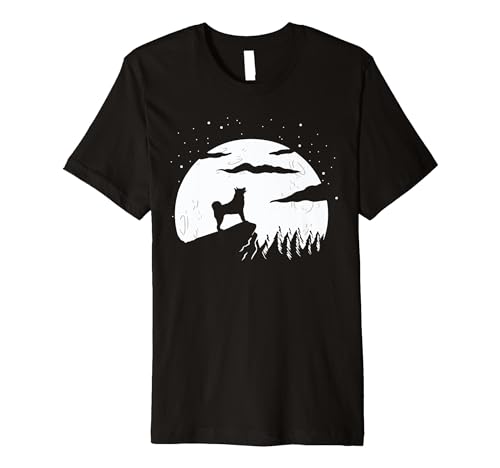 Karelian Bear Dog Shadow in Moon Cool Halloween Costume Premium T-Shirt