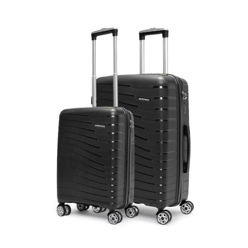 Image of ACEPACK by Verage - STARLINK Unbreakable Hard Side Polypropylene Luggage Set of 2 (Cabin 41L + Medium 74L) | Lightweight Suitcase Set with 360 Silent Spinner Wheels, Number Lock & Telescopic Handle