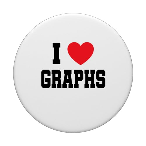 I Love Graphs PopSockets Swappable PopGrip, Black - Image 3