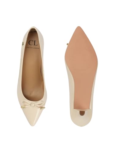 Image of Carlton London Women Comfortable Stylish Kitten Heel Pointed Toe Slip-On Fashion Pump Shoes for Office, Formal, Casual and Daily Use