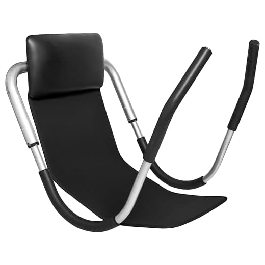 GORILLA SPORTS® Bauchtrainer - inkl. Trainingsmatte und Kopfpolster, Klappbar, 65 x 67 x 55 cm, Rutschfeste Griffe, Schaumstoff - AB Trainer, Bauchmuskeltrainer, AB Roller, Fitnessgerät