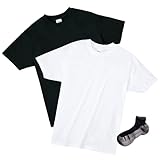 Printstar 綿ライトTシャツ 2枚組 Sportsソックスセット ホワイト/ブラック L