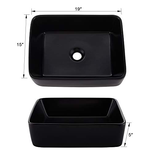 Évier de salle de bain rectangulaire noir mat : le lavabo gain de place idéal - 6