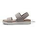PTUPLYU Walking Sandals Women Flats Platform Sandals with Slingback Elastic Band Summer Beach Hiking Travel Arch Support Sandals Shoes Grey,10