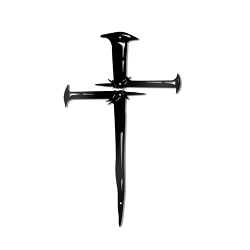 KOYILTD Metal Jesus Cross Wall Art Decor Religious Wall Baptism Decor Minimalist Decorations for Home Office Biblical Jesus Cross Wall Art Decoration Gift for Christian (Abstract, Medium)
