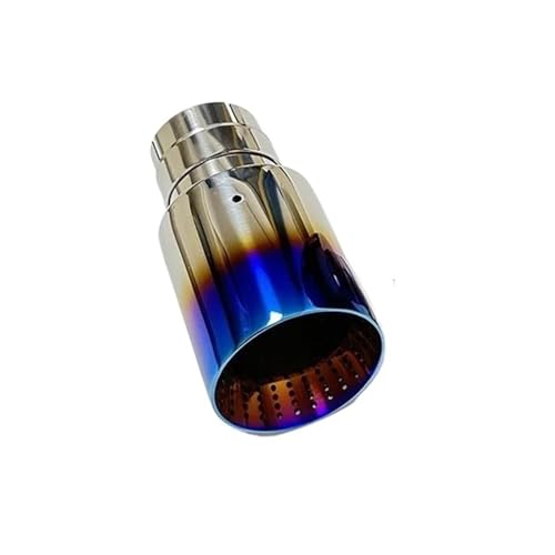 Silencieux d'échappement en inox nid d'abeille bleu rôti de grand diamètre pour voiture