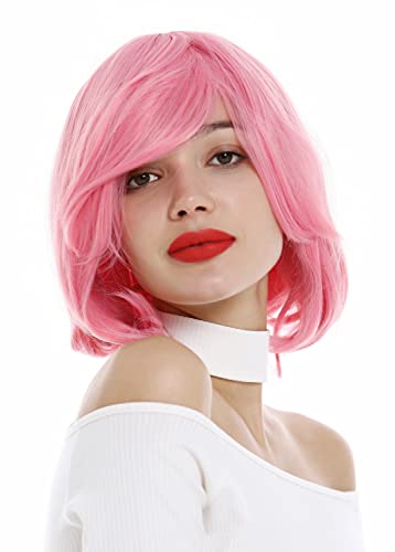 WIG ME UP - 0819-T1920 Short lady quality wig wavy bob concave tips pink Cosplay, pink (T1920) - Image 4