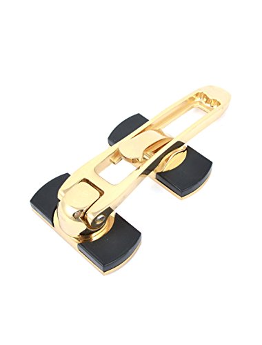 Image of Aexit Home Hotel Padlocks & Hasps Hardware Swing Arm Zinc Alloy Security Door Guard Gold Hasps Tone Black